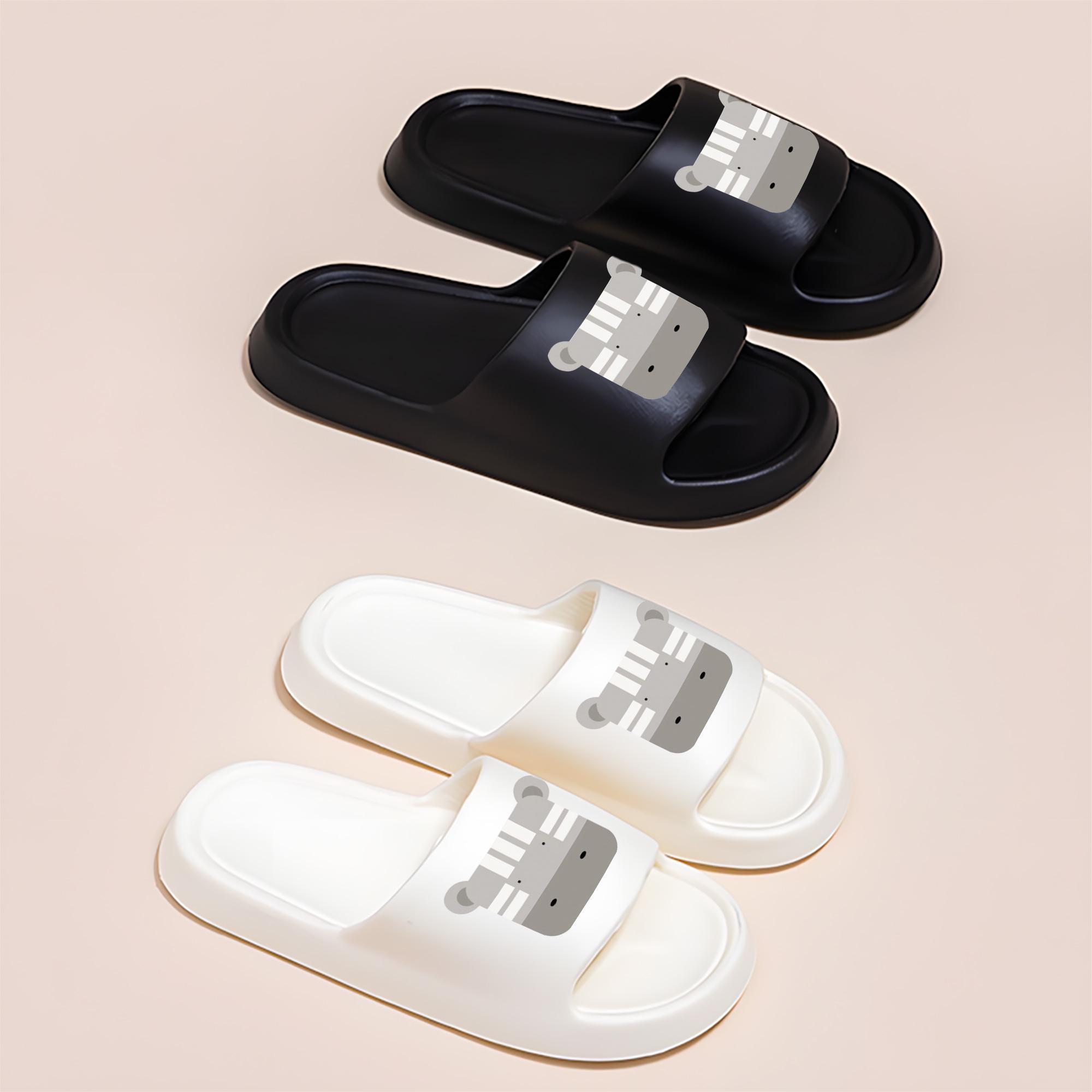 Cute Zebra Pattern Slippers for Kids Boys Girls Soft Comfortable Non-Slip Indoor Home Slippers Toddler Children's Cartoon Animal Slippers Warm Cozy House Shoes