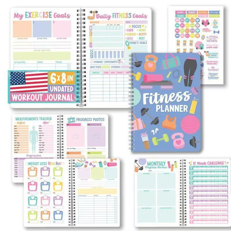 Fitness Planning Notebook, Track Workouts & Goals, Ideal for Beginners, Weight Loss, Regular Training Lovers, Health Management Tool