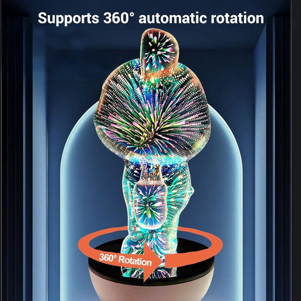 RGB Rotating Bear Speaker, Wireless Cutsie Light-Up Sound, Perfect for Bedroom, Office, and Gift Vibes, Enhance Your Space with Style