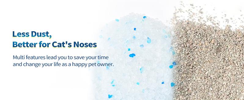 Made4Pets Cat Litter Crystals, Non Clumping Cat Litter Odor Control Kitty Litter Non Clumping No scooping Low Dust, Low Tracking, Lightweight, Dehydrates Waste,– 8.6 lbs (2 x 4.3 lb Packs)