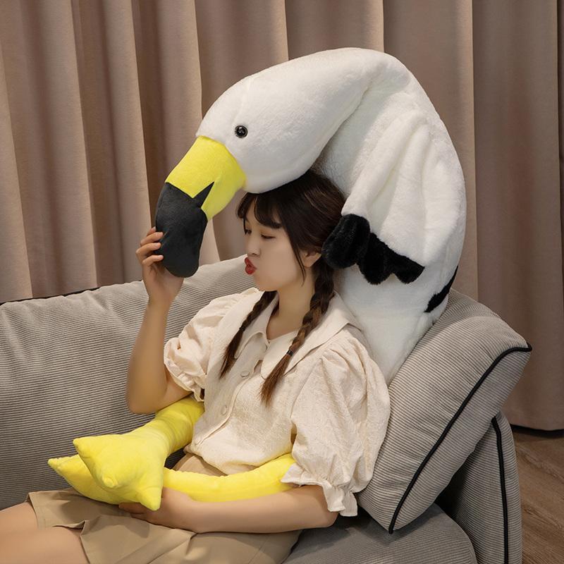 Big Size Flamingo Doll Stuffed Toy Soft Big Pillow Girl Heart-shaped Rag Bed Leg Birthday Christmas Gift Plush Toys