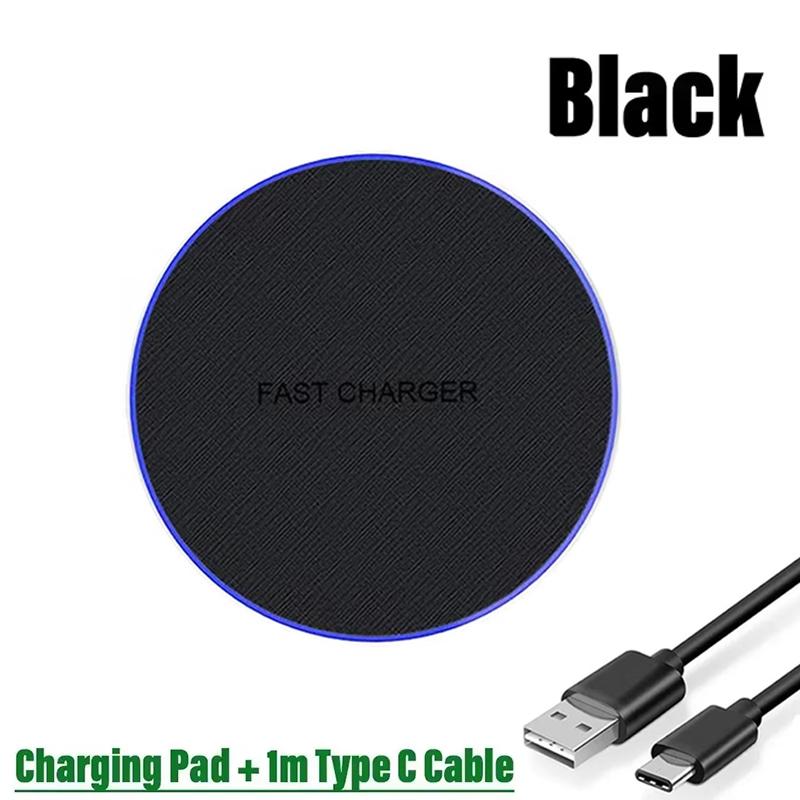 15W Fast Wireless Charger Pad, Ultra-thin Wireless Charging Station, Wireless Induction Charging Station for Samsung Galaxy S24 S23 S22 iPhone 15 14, Electronic