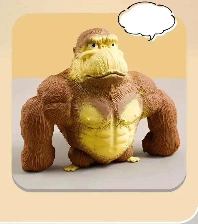 Stretchy Monkey Squishy Toy, Elastic Gorilla Stress Relief Squeeze Toy, Funny Sensory Fidget Toy for Kids and Adults