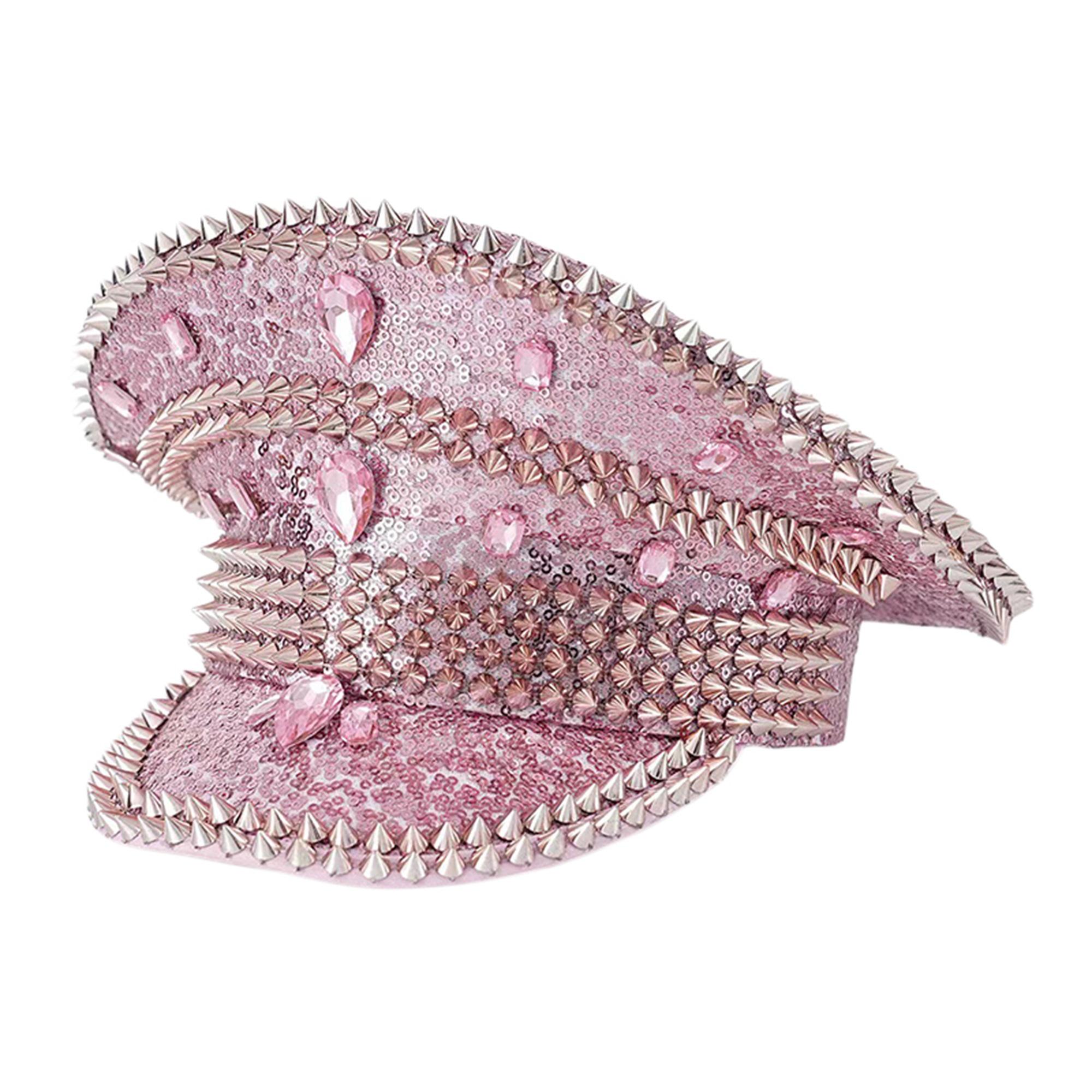 Glitter Captain Hat Luxurious Sequin Captain Hat Bachelorette Party Gift