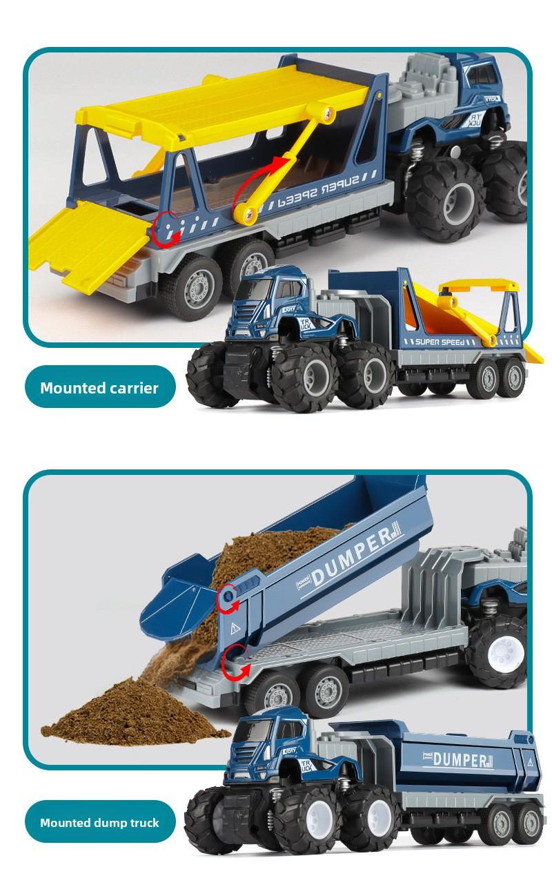 Creative gifts, toy cars, inertia container truck trailers, car model sets, Children's Day gifts, children's toy cars, toy cars, toy cars.