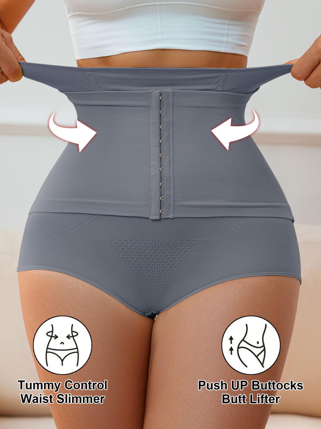 High Waist Abdominal Control Panties for Women Postpartum, Adjustable Buckle Seamless Shapewear, Plus Size Butt Lifting Tight Fit