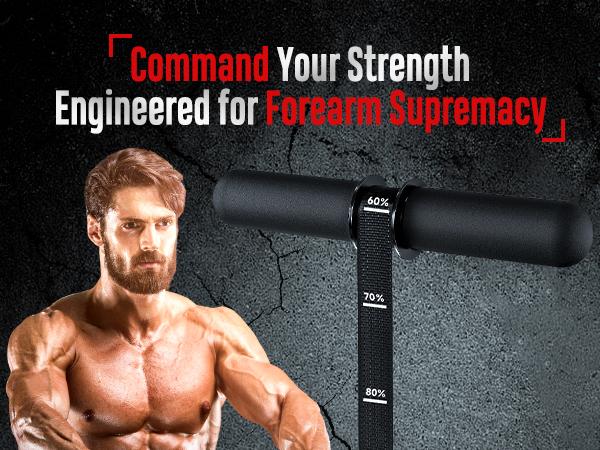 FitBeast Forearm Strengthener & Wrist Roller with Thickened Handle, Forearm Exerciser with Adjustable Nylon Strap, 220lbs Capacity - Ideal for Wrist, Forearm, Grip, and Arm Workouts, Grip Strength Trainer