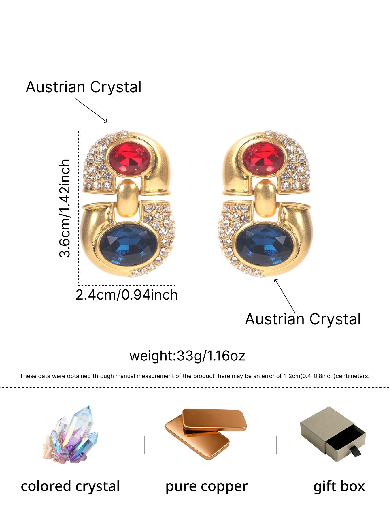 1 fashionable and cute geometric contrasting color earrings, suitable for daily wear, vacation and dating occasions, and also a surprising and exquisite small gift.