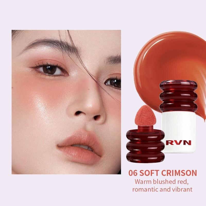 Creamy blendable water-glow Korean style blush stick, ultra-smooth liquid blush, naturally brightens skin tone, silky and soft texture, pure and seductive dewy skin