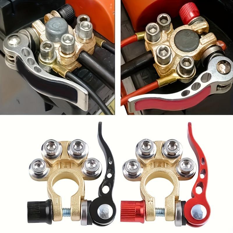2 Battery Terminal Connectors, 4 Quick Release Disconnect Battery Terminals, Thickened Automotive Battery Terminal Clip