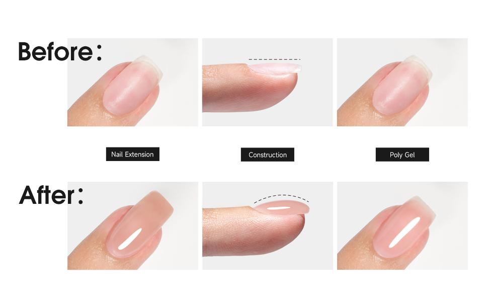 TRICOLOR FISH 35g Jelly Nude Pink Building Gel - Perfect for Nail Extensions & Natural Look Easy Application, Long-Lasting Shine