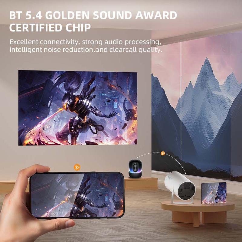 XBJ HY300 Pro Smart Projector: The Ultimate Holiday Gift with Wi-Fi 6 | 1080P Home Theater, Auto-correction, Android TV | Perfect Christmas, Black Friday & Birthday Gift for Indoor/Outdoor Movie Nights