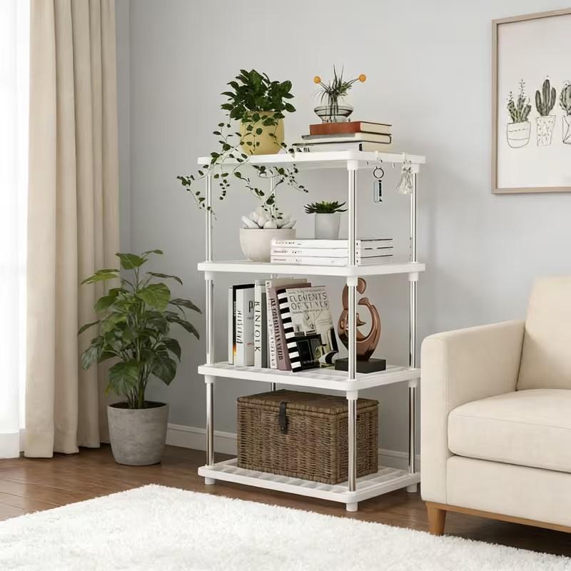 Kitchen Bathroom Standing Shelf, Multi-Functional Storage Rack, Space-Saving Organizer, Kitchen Utensil Holder, Home Organization