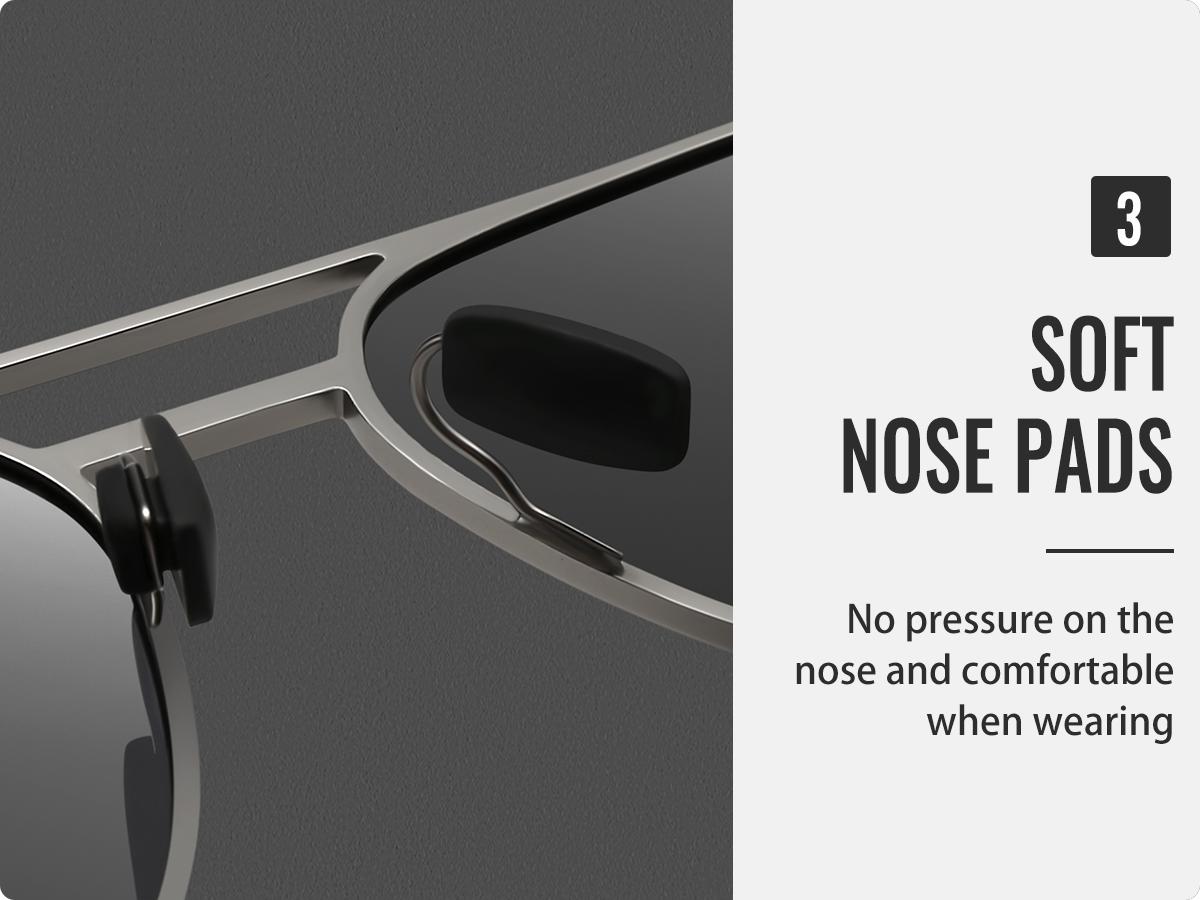 SUNGAIT Polarized Retro Square Aviator Sunglasses for Men Women UV400 Protection Vintage Metal Frame Travel Driving Beach Daily Eyewear Outdoor SGT745