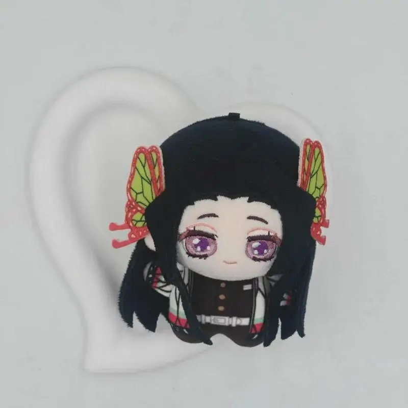 Demon Slayer Sisters Plush Keychain, 10cm Cute Anime Doll Shinobu Kanao Kanae, Soft Stuffed Figure Pendant, Cute Birthday Gifts