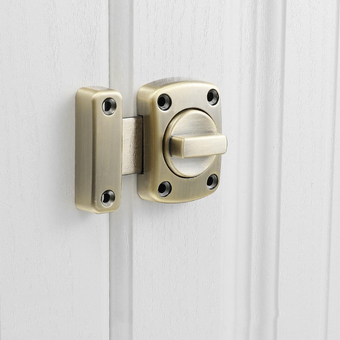Door Bolt Latch Door Lock Safety Catch, Bathroom Bedroom Door Security Hook, Wall Mounted Door Keeper, Secure Door Fastener