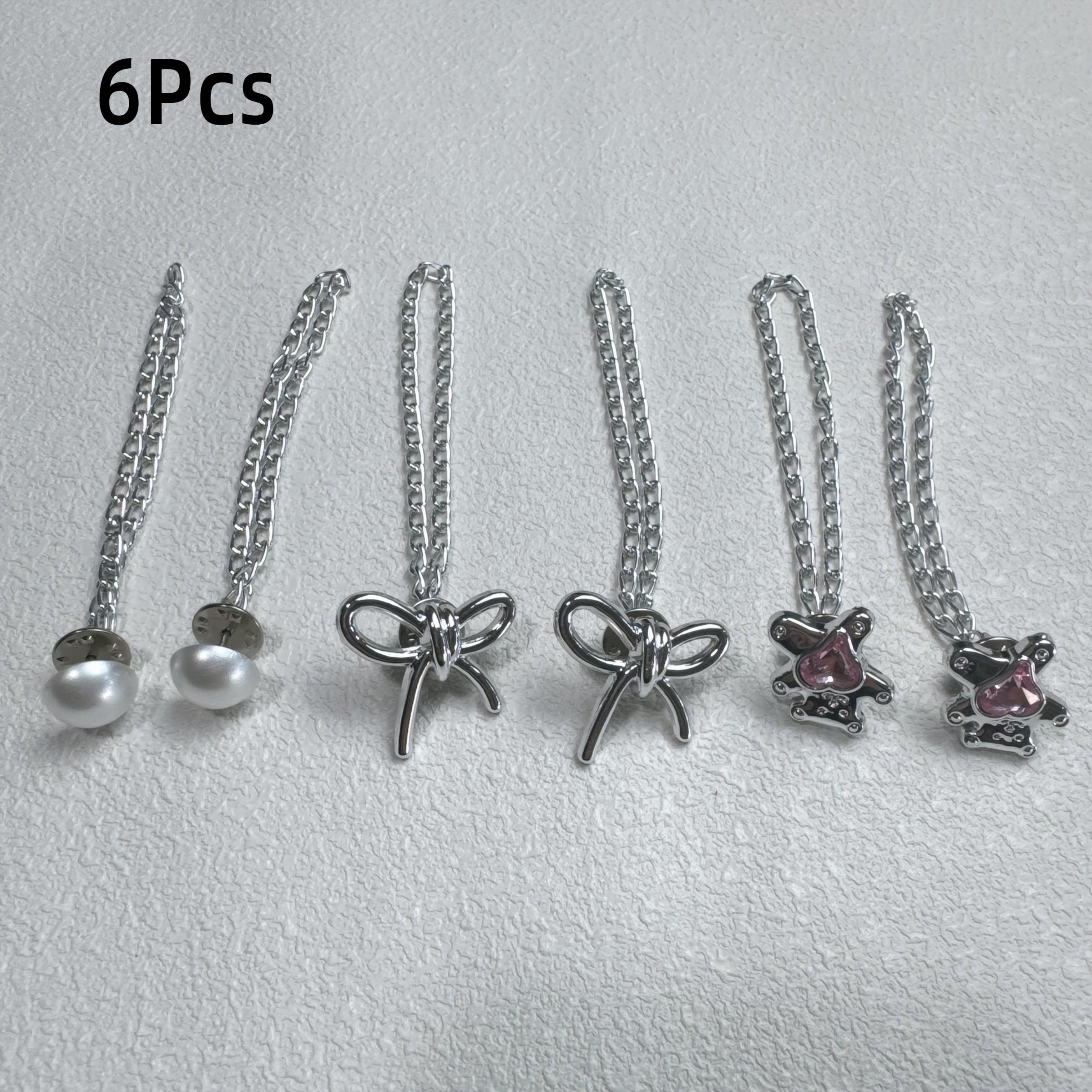 Adjustable Cuff Clips Set of 6, No Sewing Required, Detachable Durable Fabric Fasteners, Ideal for Shirts & Jeans, Stylish Clothing Accessories