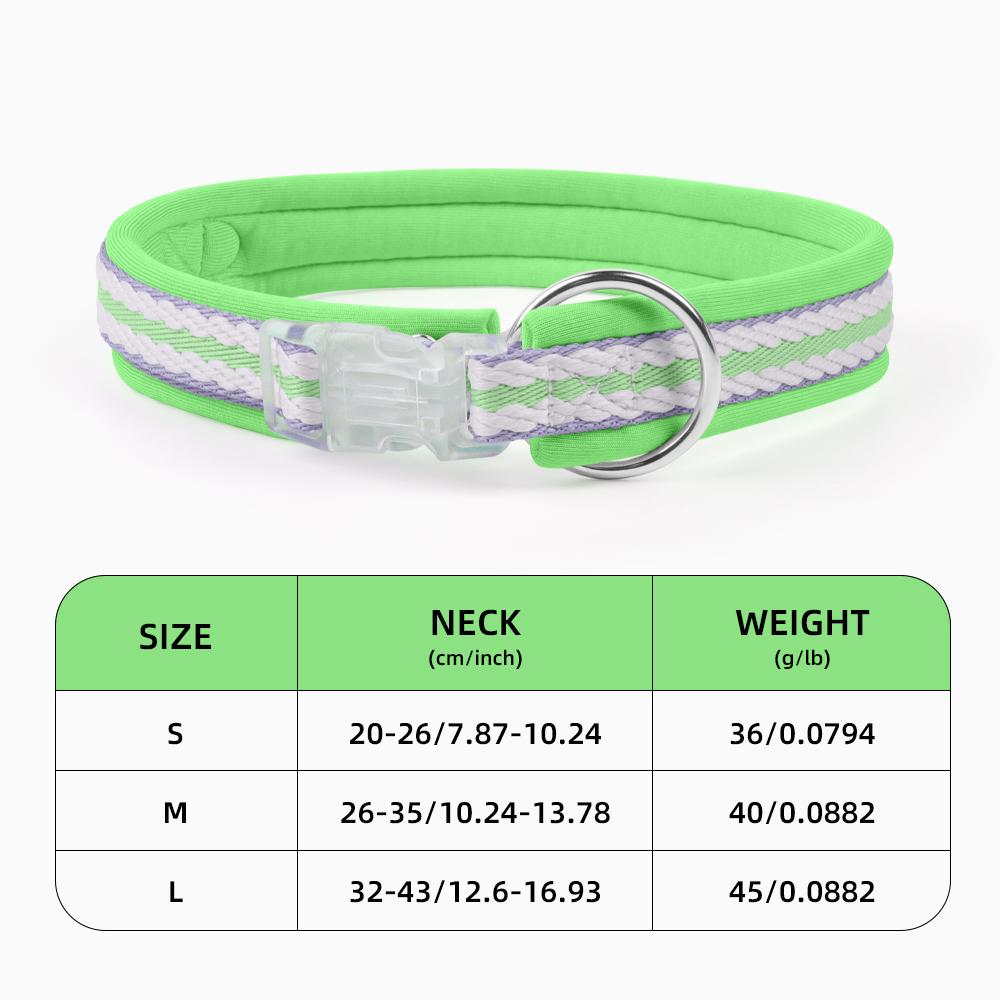 Spring Summer Dopamine Dog Collar for Small Medium Dogs, Teddy Corgi Schnauzer Neck Circle, Comfortable Pet Accessory