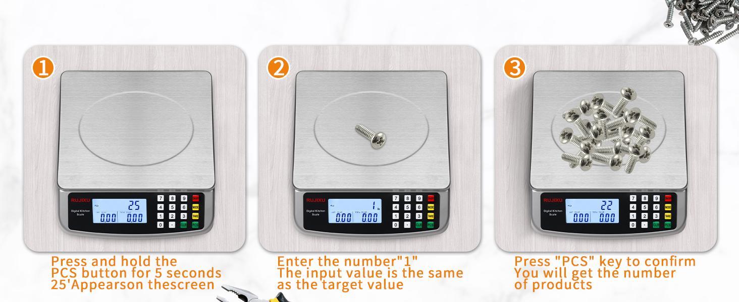 Food 88lb/40kg Large 0.05oz/1g with Price Computing 304 Stainless gram for Baking Cooking Meat Restaurant ,USB or AA Battery(Included)