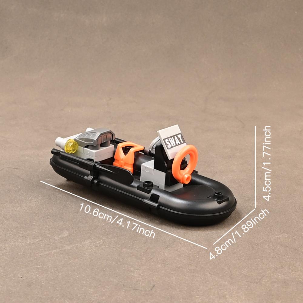 Military Series Weapon Storage Room, Fast Boat Special Police Building Blocks, Special Forces Toy DIY Children Assembly, Blocks Set