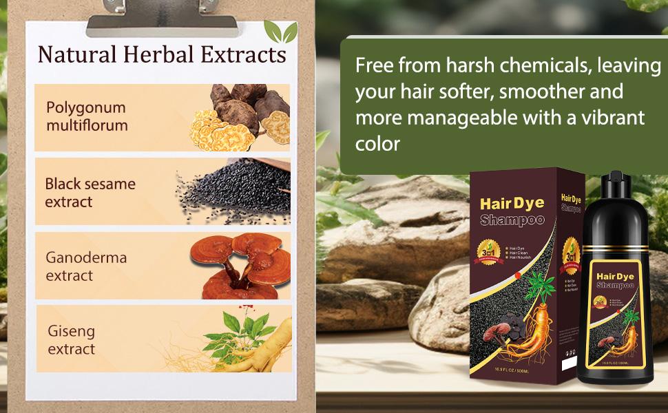 Purple Hair Dye Shampoo-Semi-Permanent Gray Coverage-Up to 30Days Lasting Results