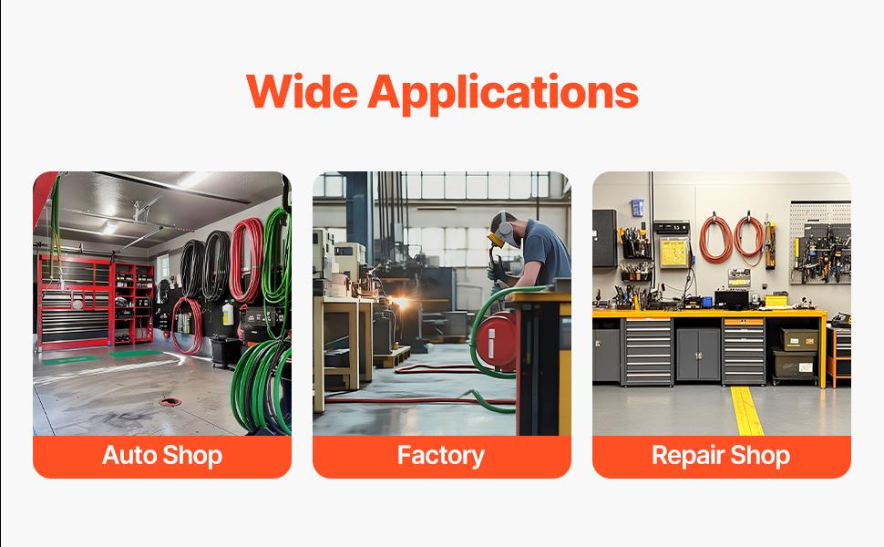 VEVOR Oxygen Acetylene Hose, 1/4-Inchx 50FT Oxy Acetylene Hose with 9/16-18 B Fitting, 300PSI T Grade Welding Cutting Torch Twin Hose, Compatible with Oxygen, Acetylene, Propane and Other Fuel Gases