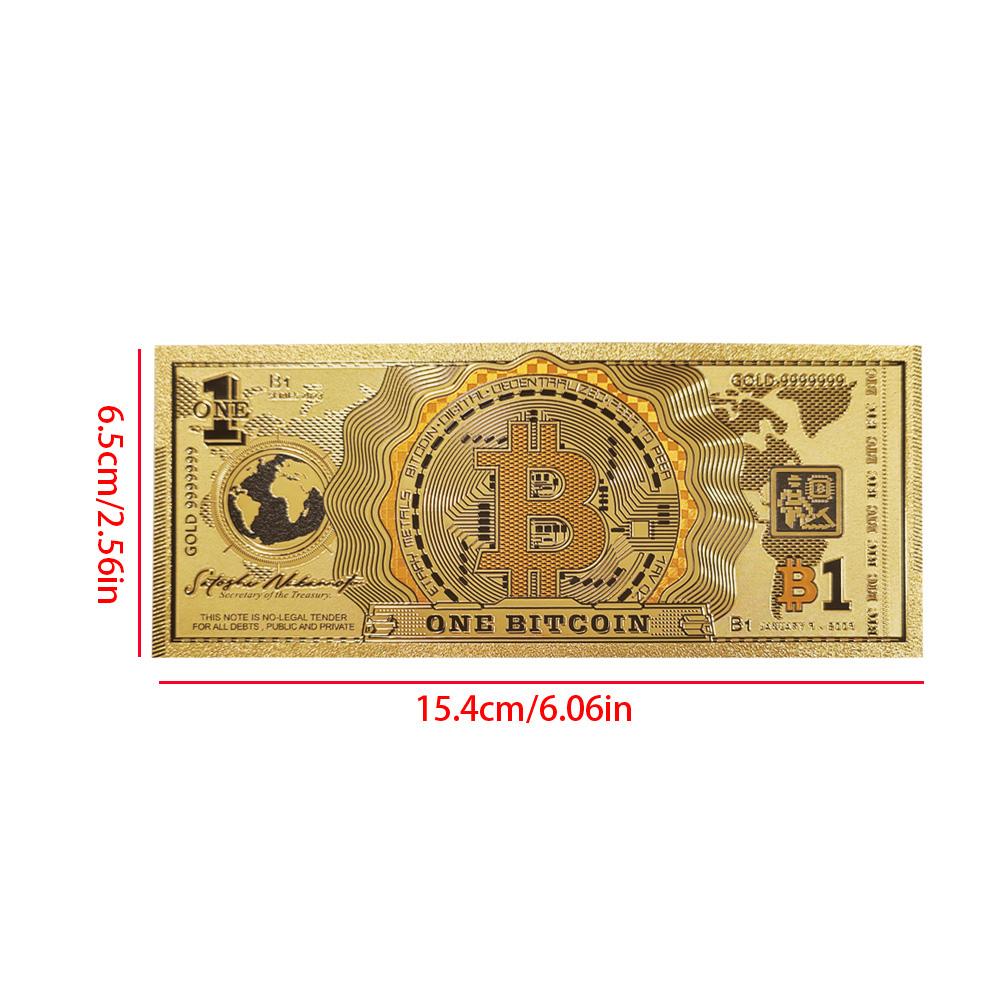 10 Color Bitcoin Commemorative Banknotes Set for Collection, Ideal for Birthday Gift