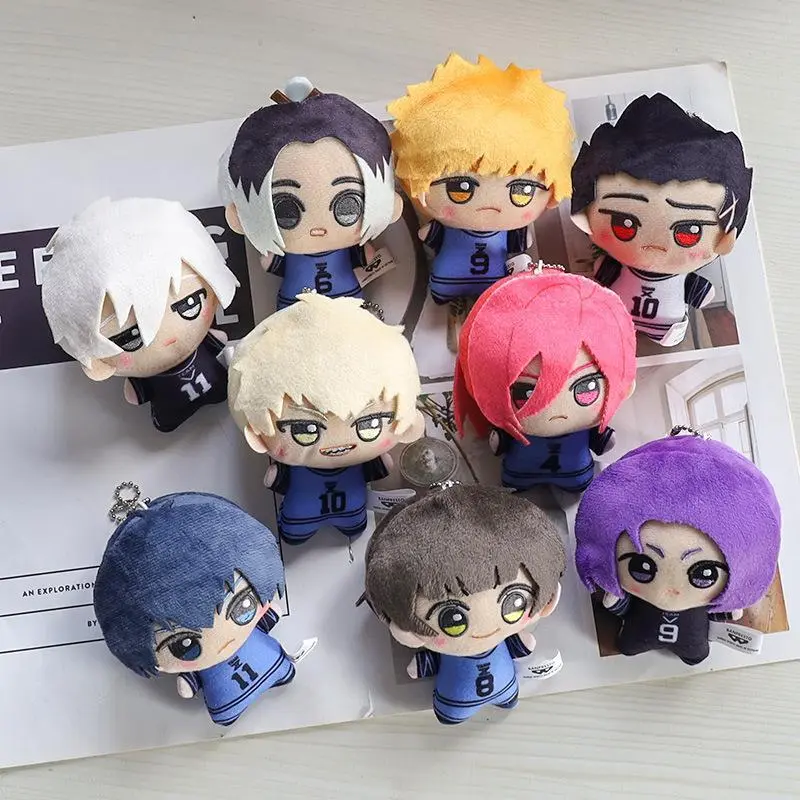 10cm Mini BLUE LOCK Plush Stuffed Doll Seishiro Nagi Isagi Yoichi Chigiri Bachira Meguru Doll Pendant Keychain Toy For Gift ﻿