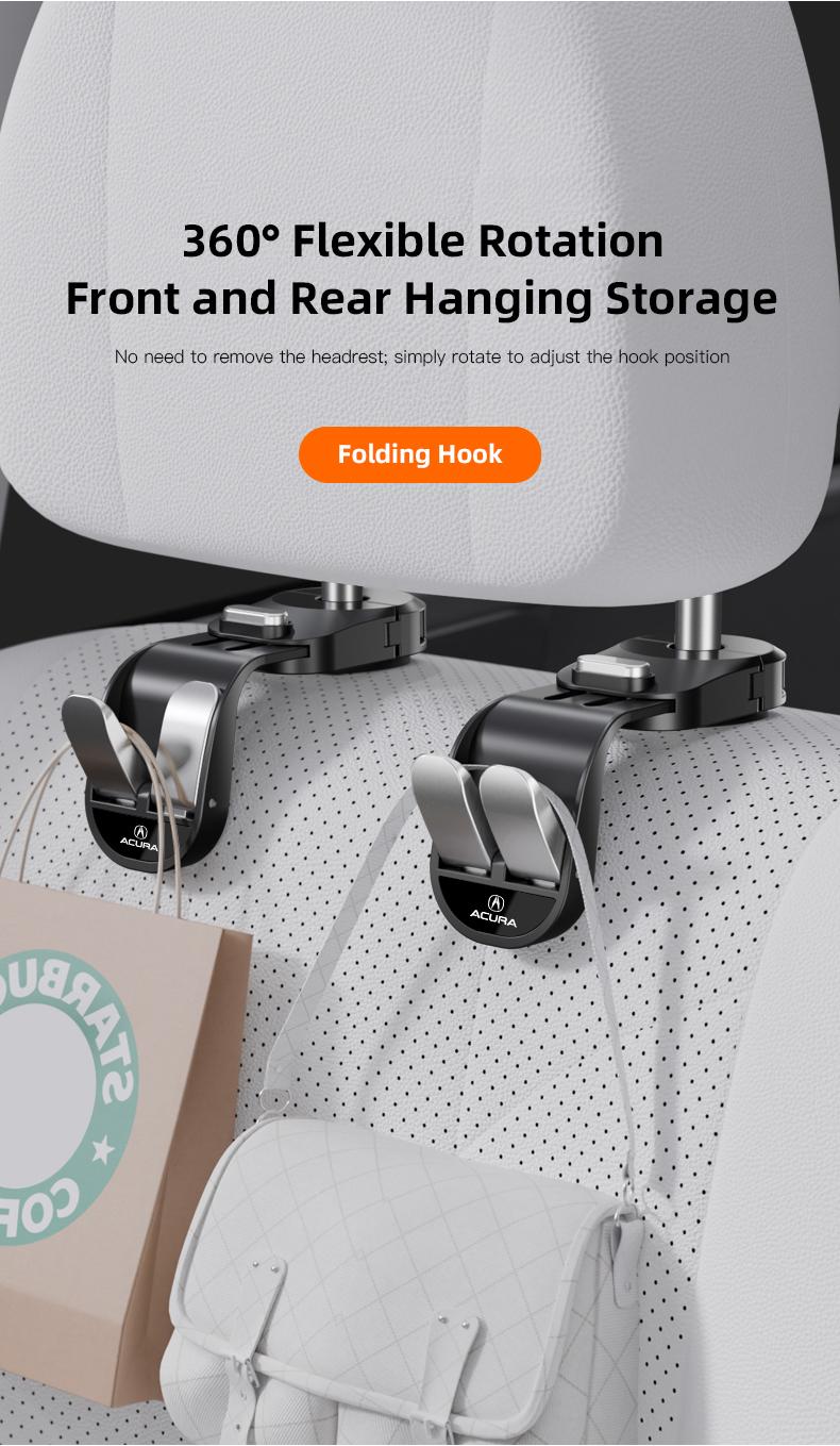 Car Seat Hook Stowing Tidying Phone Holder Hanging Hooks Car Interior Accessories For Acura ADX RDX ZDX Integra NSX MDX TLX CDX ILX RLX TL RL