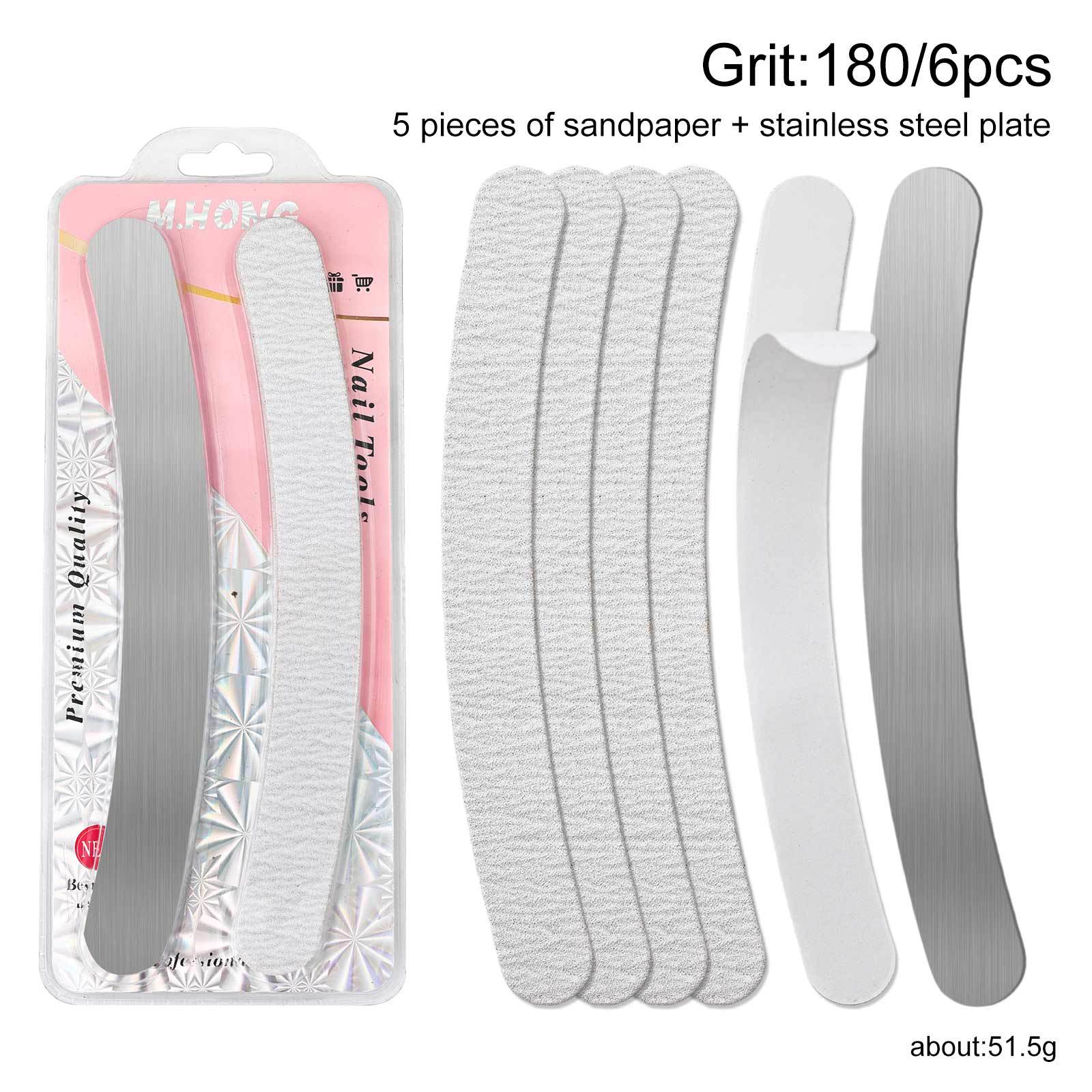 New replaceable sandpaper iron sheet set for nail salons with nail files, polishing strips, and shaping replacement set tech equipment