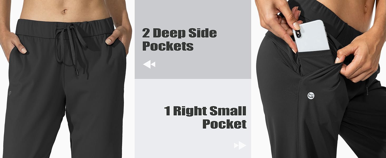 G Gradual Women's 7/8 Stretch Ankle Pants with Deep Pockets Teacher Outfit Comfortable Casual Sweatpants for Golf Athletic Lounge Travel Workout Drawstring Waist Jogger Sporty Comfy Breathable SpringStatements