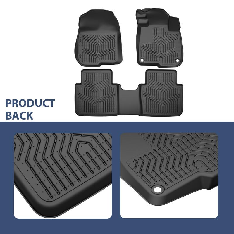 CROSSDESIGN All Weather TPE Floor Mats Waterproof Liners Fit For 2017 - 2022 Honda CR-V&CR-V Hybrid Front&2nd Row Liner Black, 3 Pc CROSSDESIGN All Weather TPE Floor Mats Waterproof Liners Fit For 2017 - 2022 Honda CR-V&CR-V Hybrid Front&2nd Row Liner Black, 3 Pc