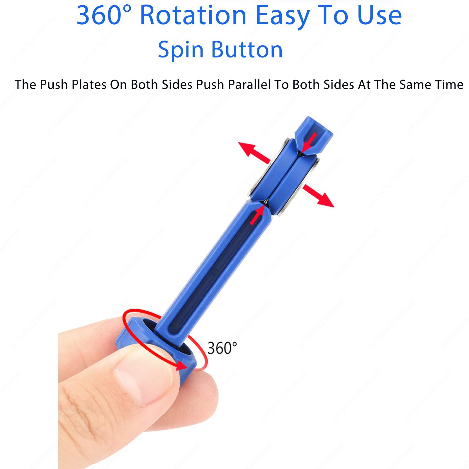 2-In-1 Durable Steel Bicycle Brake Pad Expander Tool, 360° Rotatable Hydraulic Brake Caliper Piston Resetter, Ceramic Piston Non-Damaging