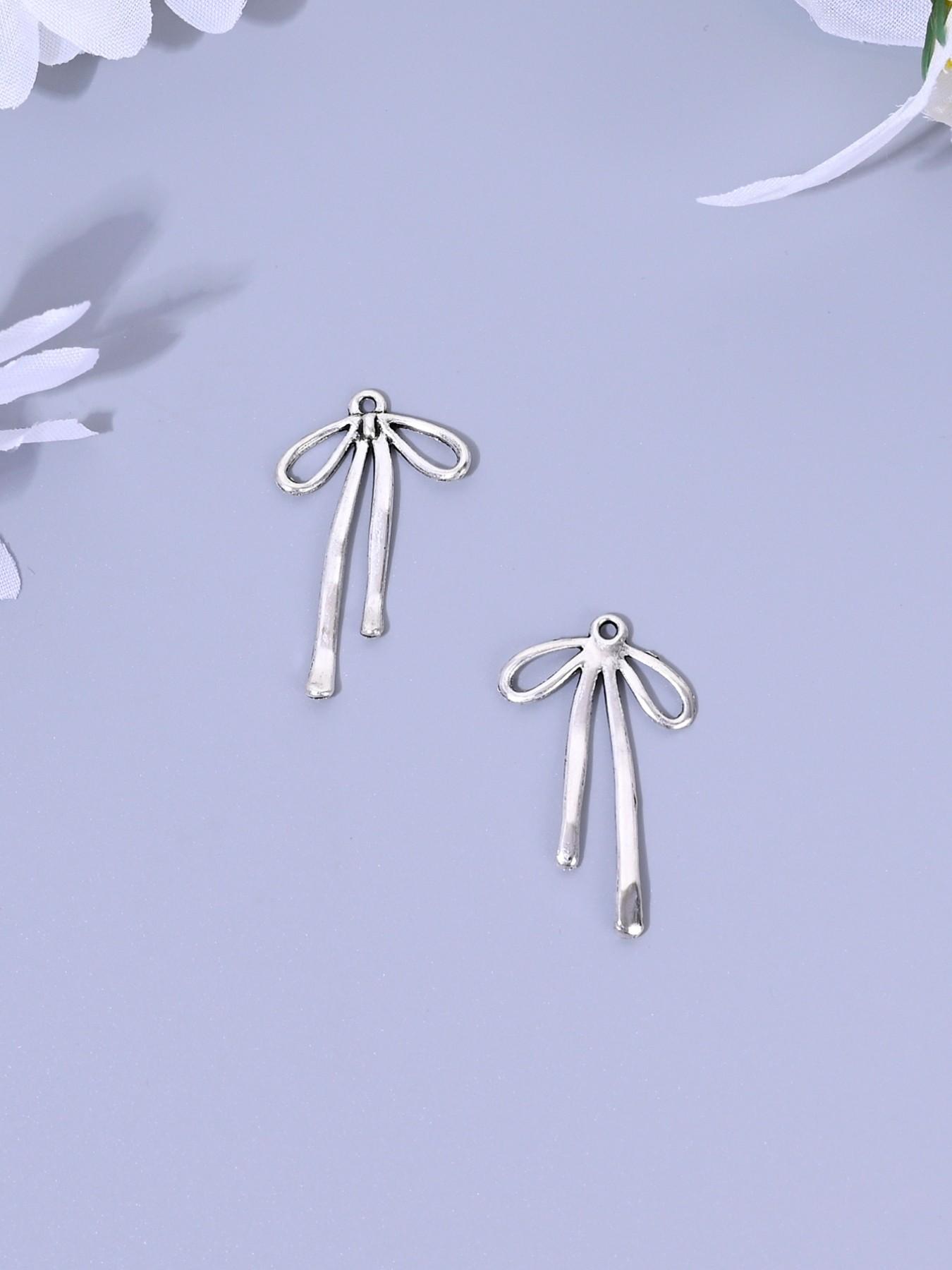 10 Elegant Bow Charms for DIY Jewelry Making, Perfect for Earrings, Necklaces, Bracelets, Keychains, Daily and Festival Accessories