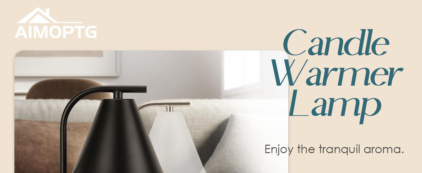 Candle Warmer Lamp with Retro Wooden Base - Home Decor Wax Melt for Small and Large Jar Candles, Candle Heater Lamp with 2 Bulbs, Dimmer and Timer Function