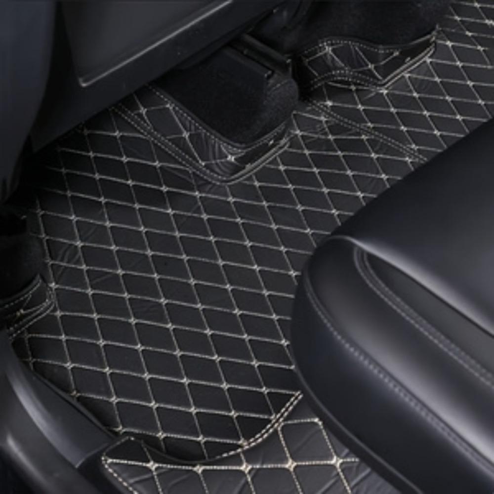 FOR Toyota Tacoma 2005–2015  Model Year PU Leather Full-Coverage Car Floor Mats, Left-Hand Drive [Exquisite Embroidery] Car Floor Mats, All-Weather Use, Modern Car Accessories, Car Floor Liners, Car Accessories