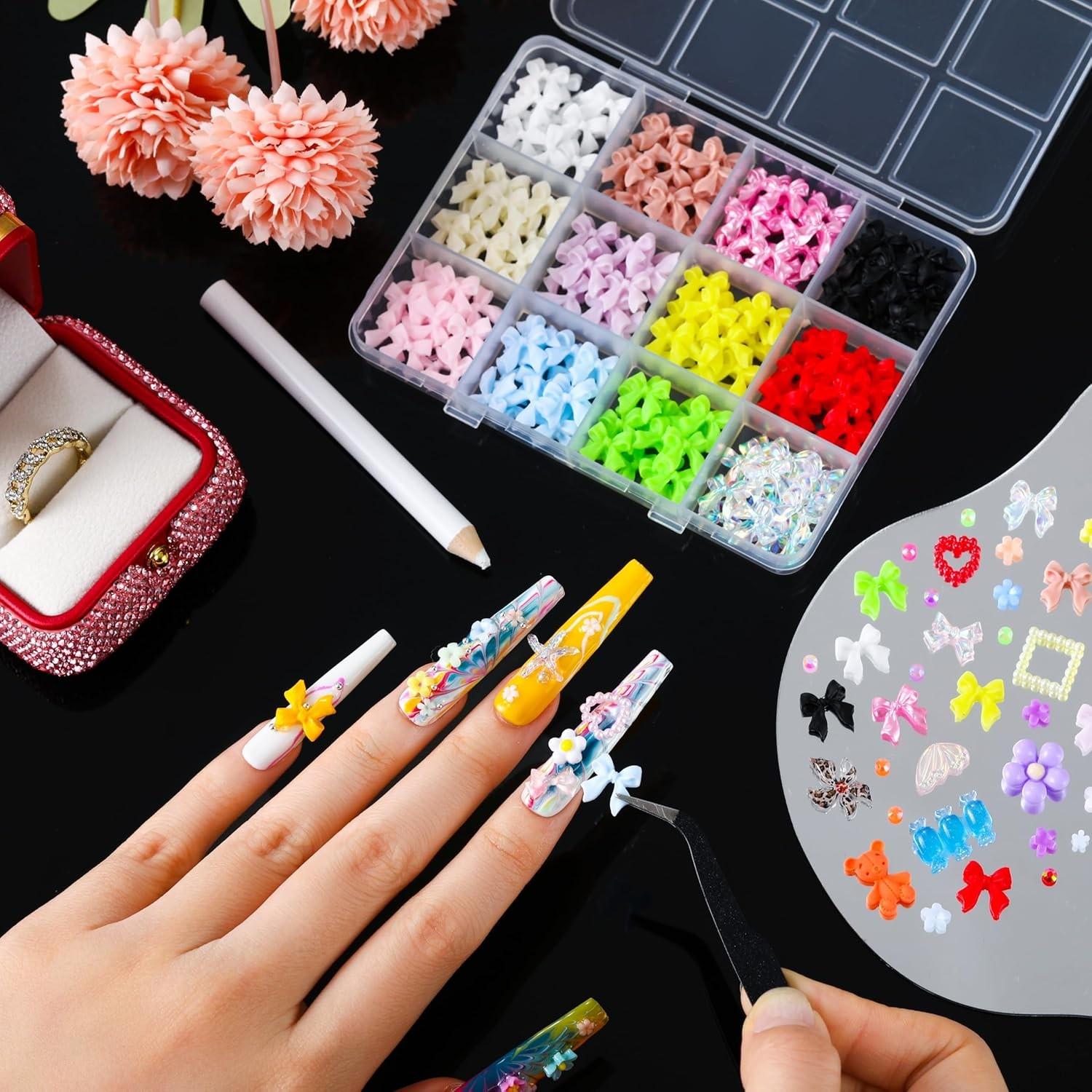 48pcs Resin Water Drops Glitter Decorations, Includes Adhesive & Tweezers, Ideal for DIY Crafts, Clothing, Cups, Shoes, Fabric, Nail Art, Nail Art Products, Nail Art Rhinestones, Flatback Crystals, Multi-Color, Pickup Tool