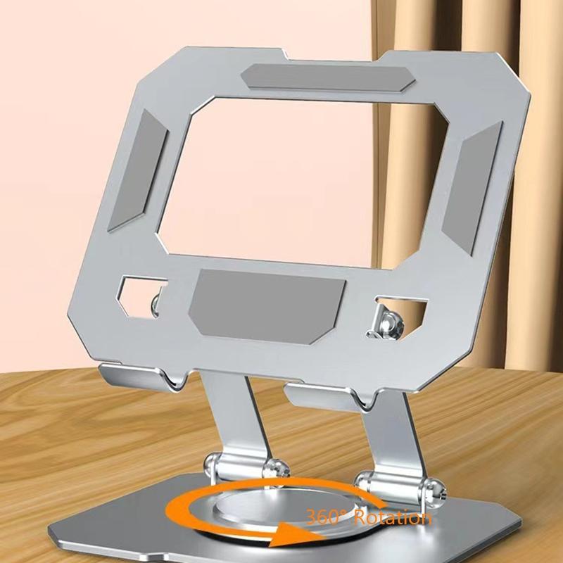 Adjustable Laptop Stand, Computer Stand with 360 Rotating Base, Ergonomic Laptop Riser Mount for Desk Foldable Protable Computer Desk.