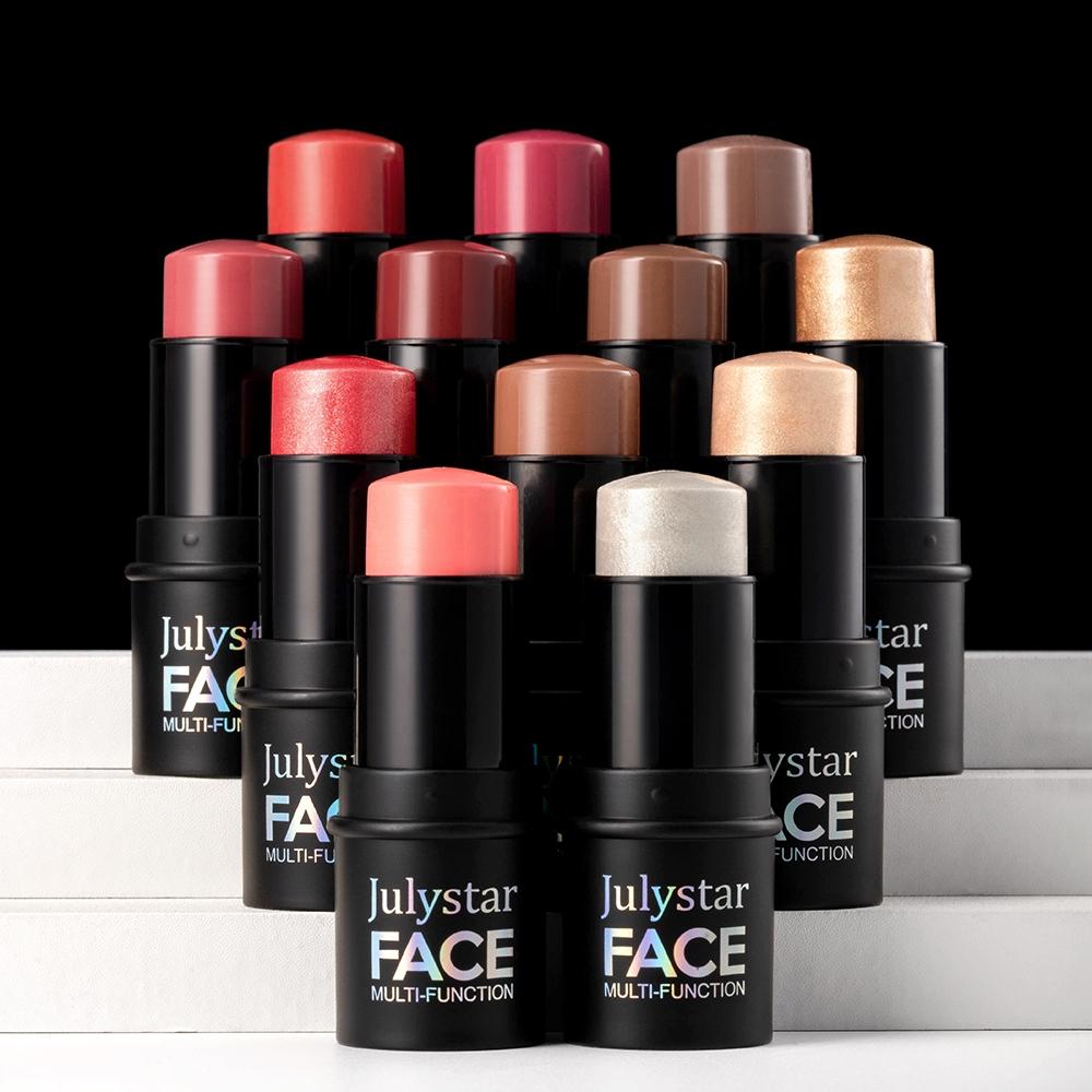 Julystar Multi-Functional Makeup Stick, Highlighter, Contour, Blush, Eyeshadow, Natural Blend, Moisturizing, Portable, Multiple Colors Available