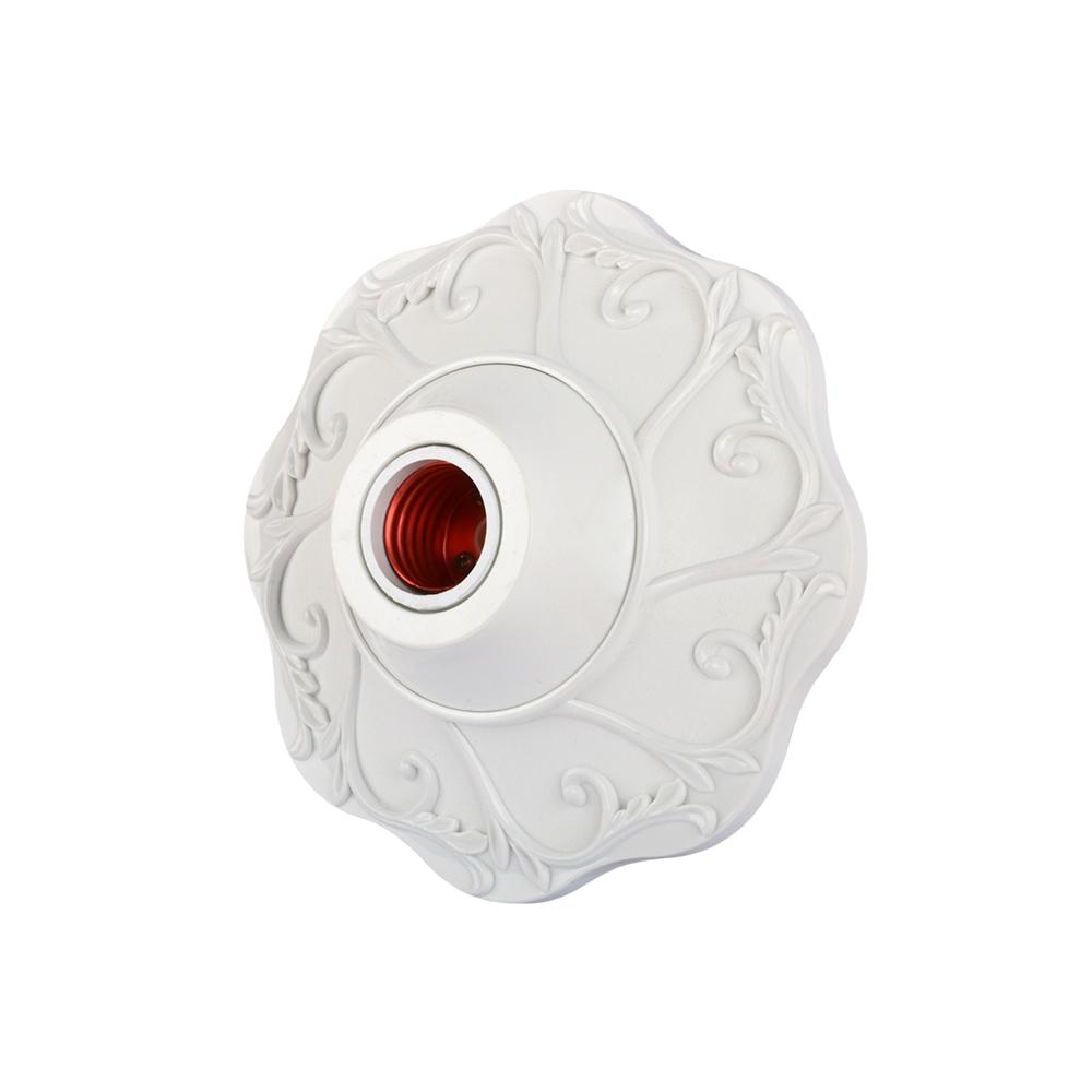 E26/E27 Bulb Socket Adapter, Silver Carved Decorative Lamp Base, Home Office Industrial Use, Wenzhou Manufacture