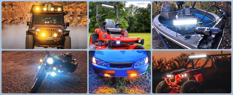 Nilight 16AWG Wiring Harness Kit 2 Leads Specially Customized for 6 Modes Amber White Strobe Light Bar Off Road LED Work Light 12V On Off Switch Remember and Reset Function Side Lamp