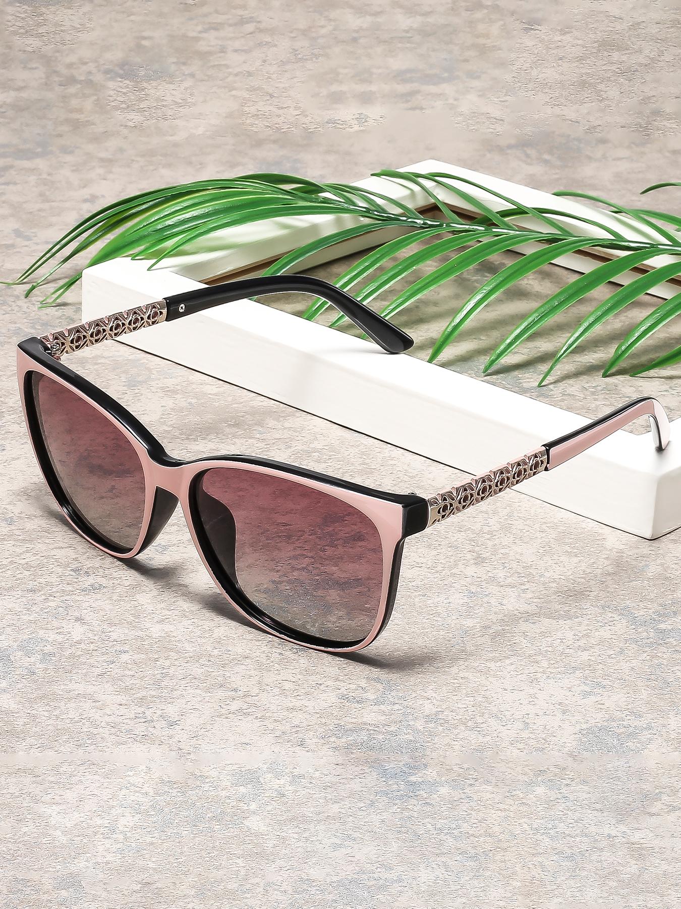 Women's Ombre Lens Square Sunglasses, Trendy Casual Sunglasses for Everyday Use, Fashion Accessories for Outdoor Activities