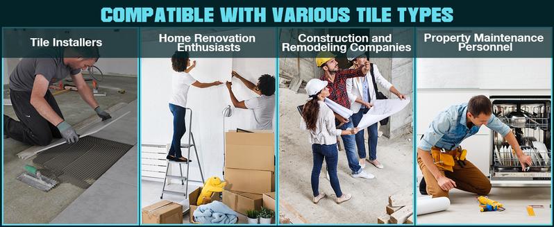 Seesii KP-160B Tile Vibration Tool, Cordless Tile Vibration Leveling Machine with 2×2000mAh Batteries, 160mm Large Suction Strong Grip, 12-Speed Adjustable Tile Tools for Floor/for the Pro and DIY fathersdaygift Outdoorfun