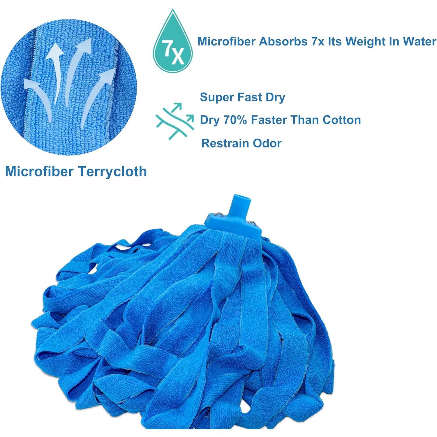 Screw  Microfiber String Mop  Refill, Compatible with  Standard  Threading Pole (Acme 3/4 inch Thread) (1)