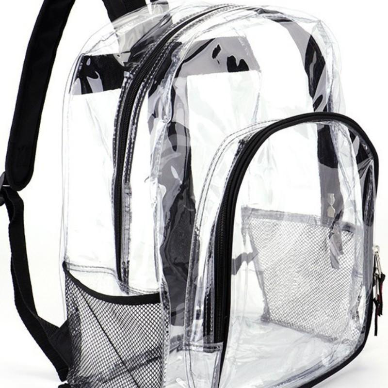 Transparent PVC Waterproof Backpack, Large Capacity School Bag, Travel Backpack for Men and Women, Durable and Lightweight Design