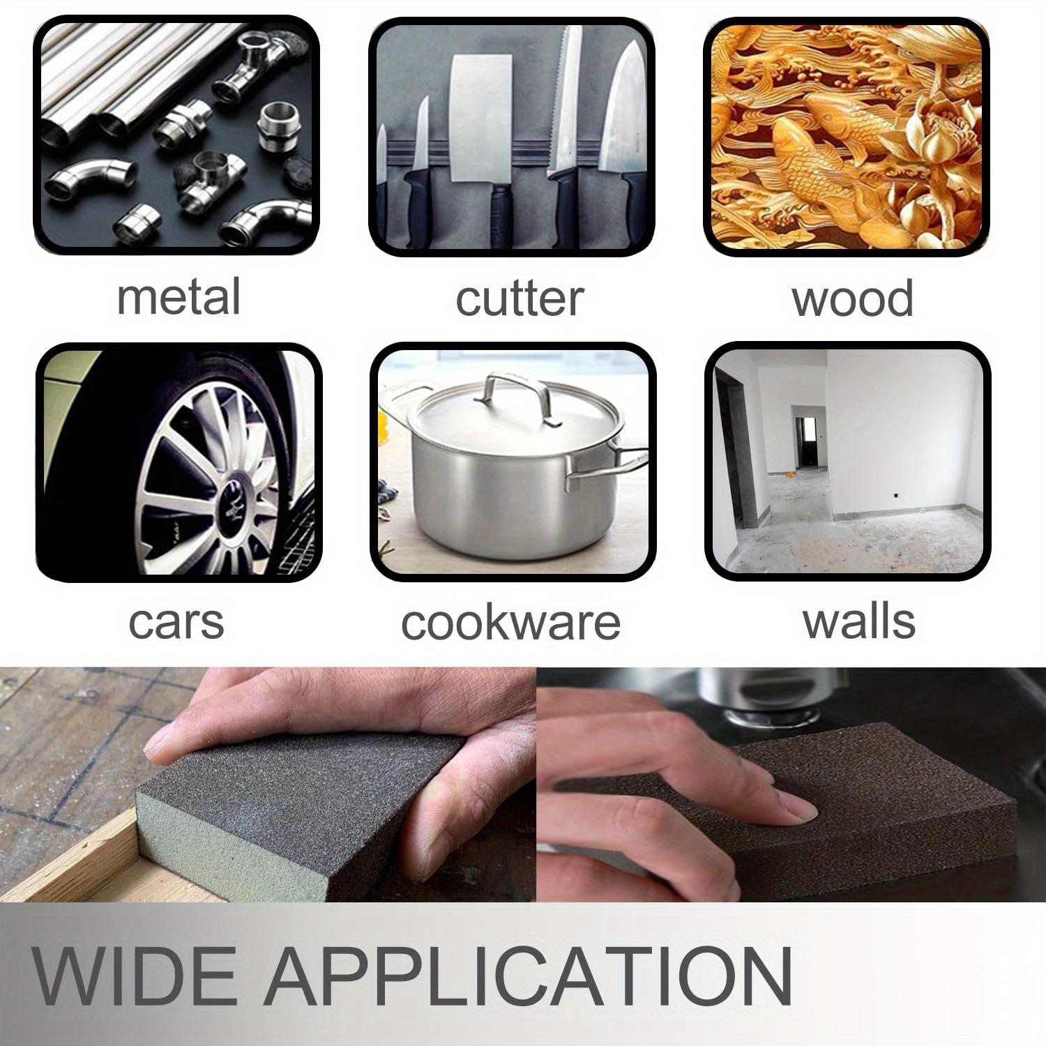 Sanding Sponge 60/80/120/180/220 Grit Coarse Medium Fine Sanding Blocks for Drywall Metal Wood Washable And Reusable Sanding Sponge, Coarse Sponge Sanding Blocks Set