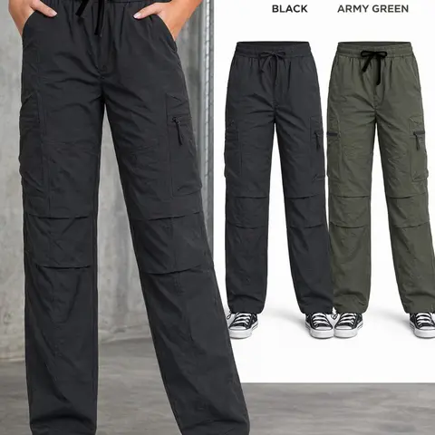 Women's Summer Hiking Pants Lightweight Quick-Dry Long Pants, Zipper Multi-Pocket Design, Adjustable Drawstring Hem, Breathable Outdoor Soft Shell Material, Outdoor Sports Trousers
