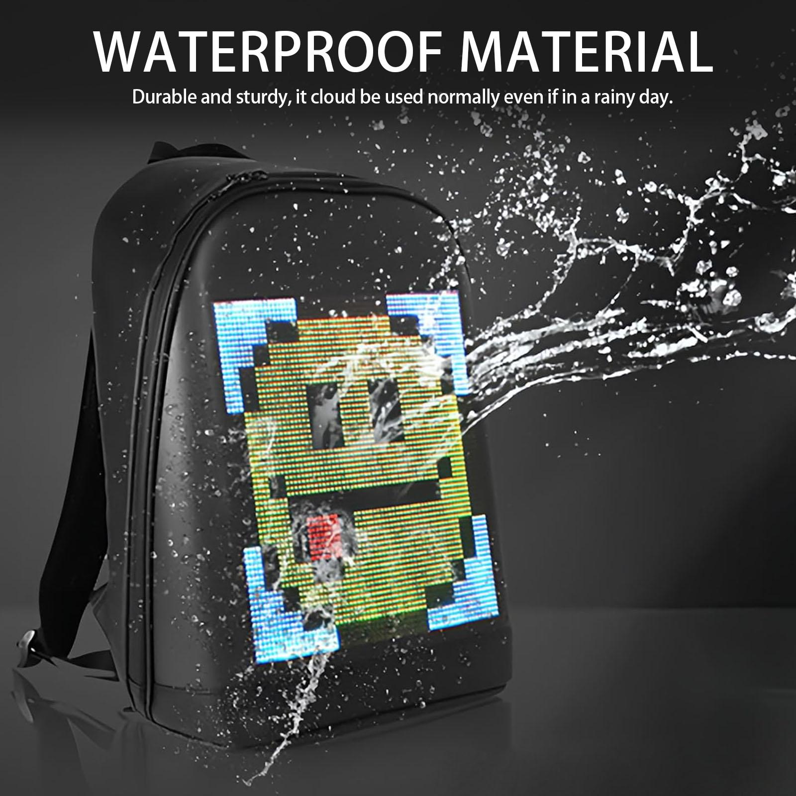 Smart LED Backpack with Bluetooth Connection, Laptop Backpack, Men's Cool Backpack Suitable for Motorcycles and Bicycles