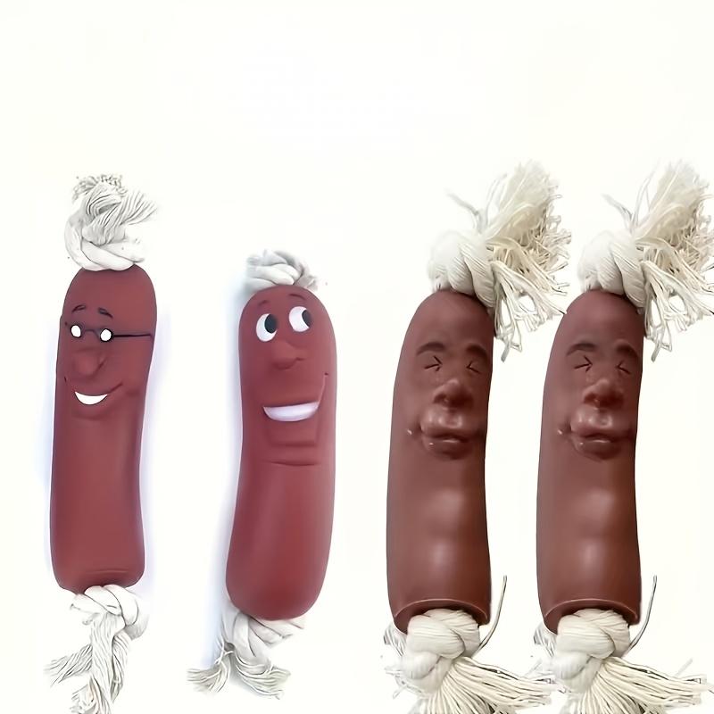 Dog Sausage Chew Toy - Bite-Resistant And Not Easy to Break, Interactive Training Teething Toy, Preferred Material, Sausage Design, Dog Chew Toy, Relieves Teething Discomfort