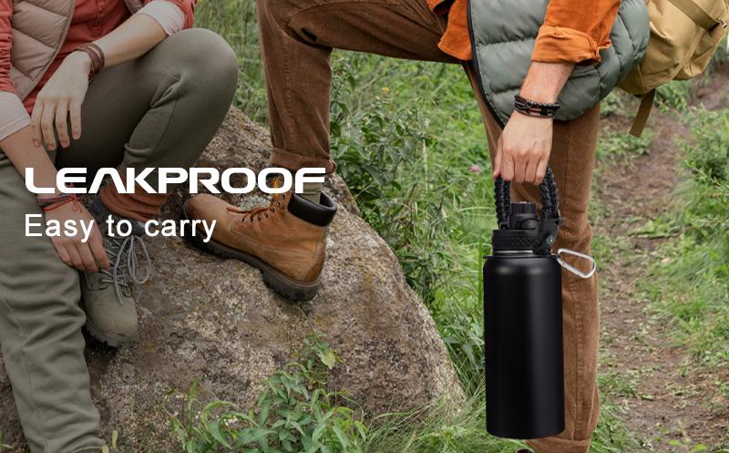 32 OZ Water Bottle with Strap - 32 OZ Water Bottle Insulated with Straw, Protective Boot & Paracord Handle, Stainless Steel Wide Mouth 1/2 Gallon Jug for gym ,Woman Girls, Keep Cold 48H & Hot 24H 32 OZ Water Bottle with Strap - 32 OZ Water Bottle Insulated with Straw, Protective Boot & Paracord Handle, Stainless Steel Wide Mouth 1/2 Gallon Jug for gym ,Woman Girls, Keep Cold 48H & Hot 24H